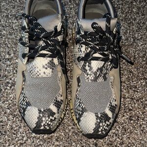 Steve Madden Snakeskin Sneakers with Black and Tan Accents